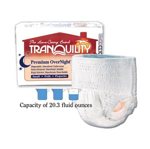 PRINCIPLE BUSINESS TRANQUILITY® PREMIUM OVERNIGHT™ DISPOSABLE ABSORBENT UNDERWEAR