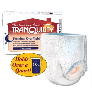 PRINCIPLE BUSINESS TRANQUILITY® PREMIUM OVERNIGHT™ DISPOSABLE ABSORBENT UNDERWEAR