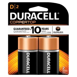 DURACELL® COPPERTOP® ALKALINE RETAIL BATTERY WITH DURALOCK POWER PRESERVE™ TECHNOLOGY
