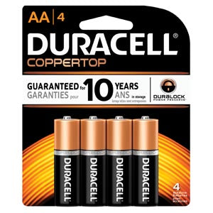 DURACELL® COPPERTOP® ALKALINE RETAIL BATTERY WITH DURALOCK POWER PRESERVE™ TECHNOLOGY