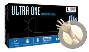 ANSELL MICROFLEX ULTRA ONE® POWDER-FREE EXTENDED CUFF LATEX EXAM GLOVES