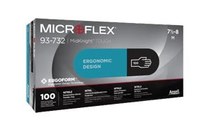 ANSELL MICROFLEX MIDNIGHT TOUCH NITRILE EXAM GLOVES
